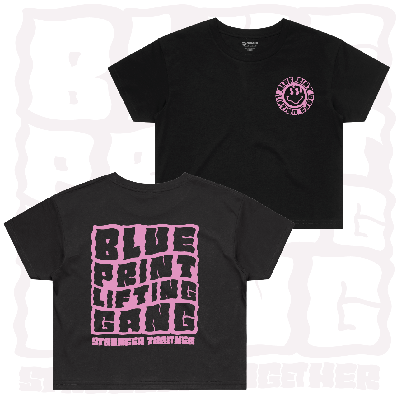 Blueprint Lifting Gang Staple Crop Tee