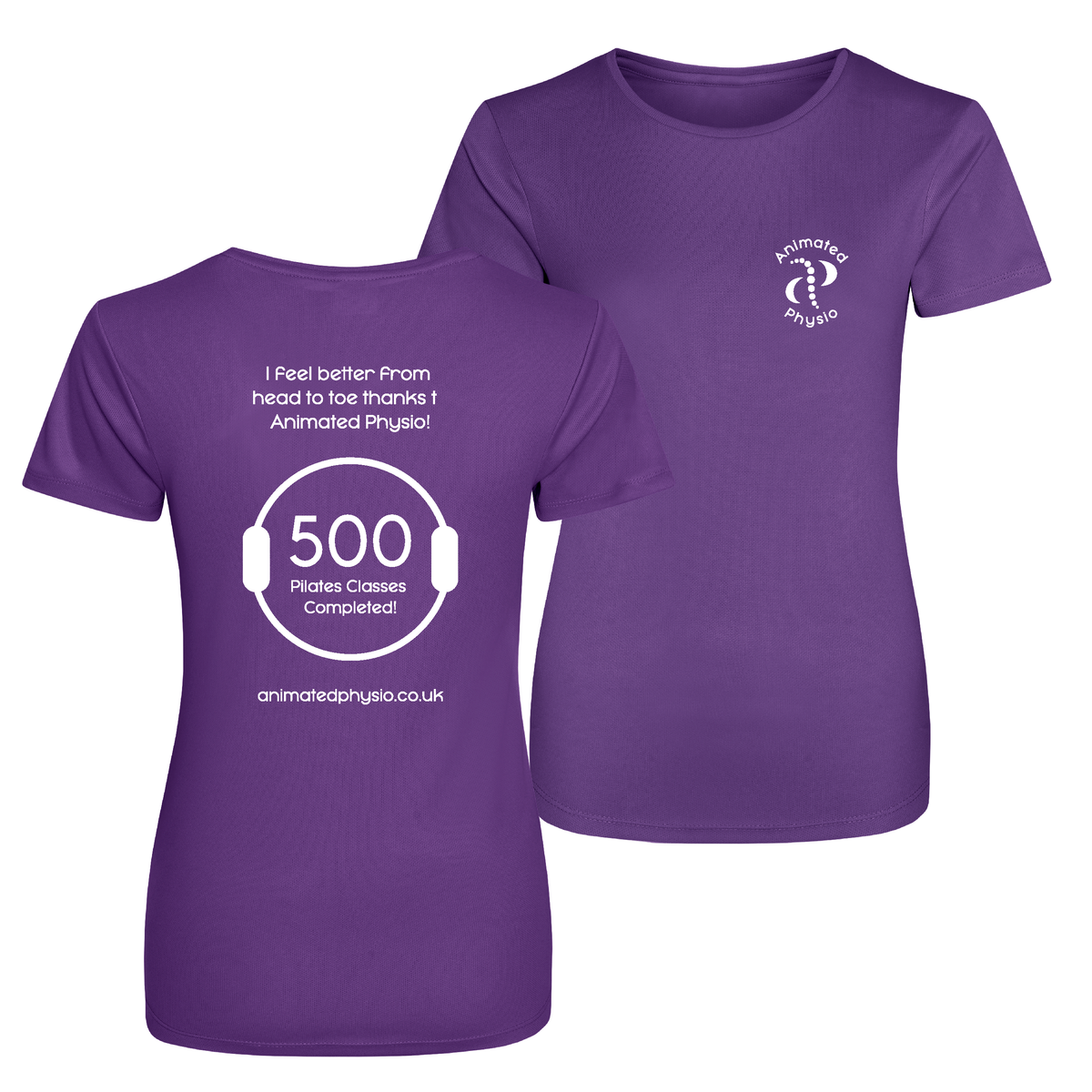 Animated Physio Ladies Performance Tee - 500 Classes