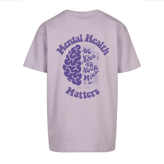 ORIGIN x ABCD Mental Health Matters Oversize Tee Lilac EDT