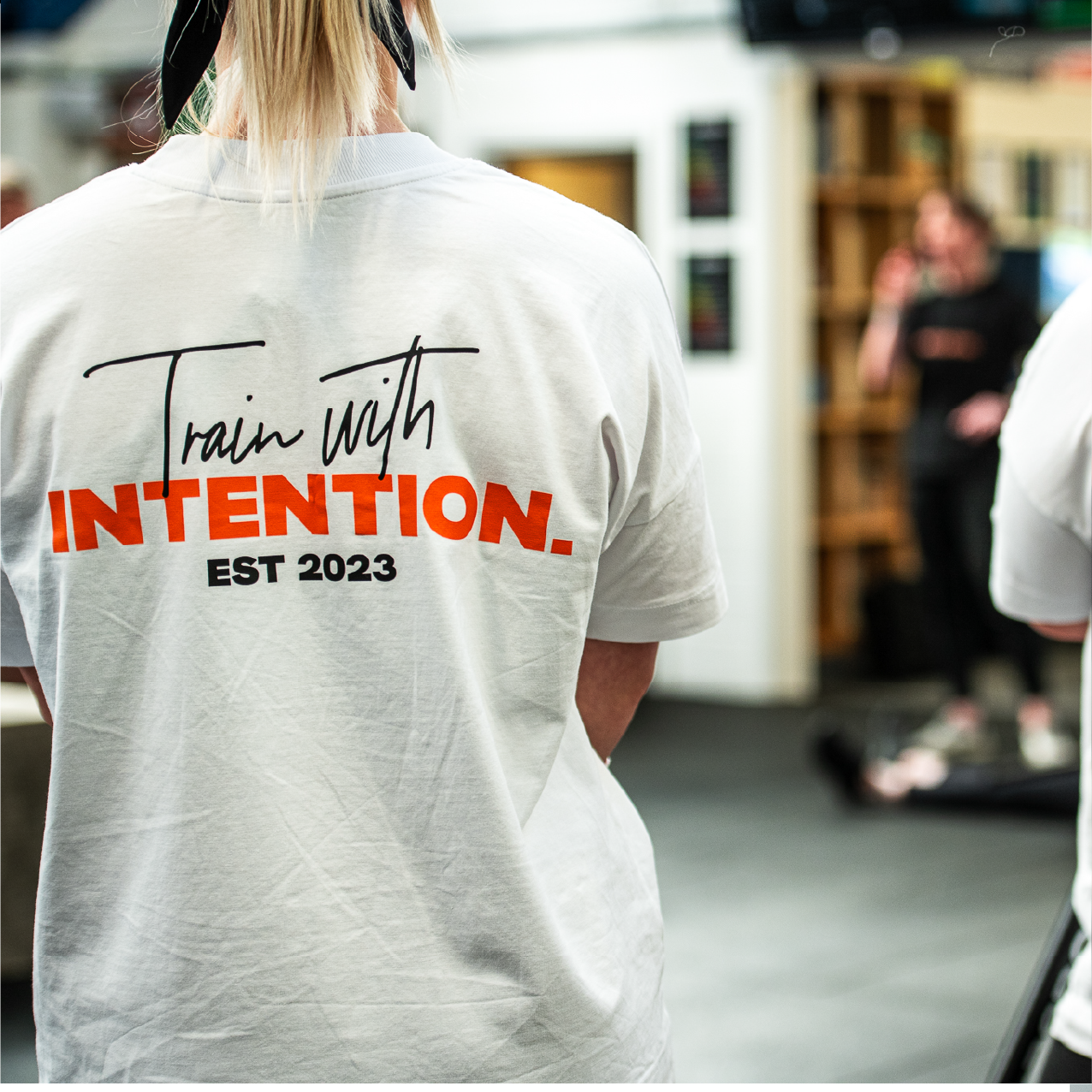 INTENTION. Oversized Boxy Tee "Train with INTENTION"