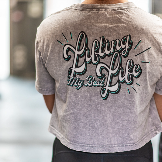 Lifting My Best Life Cropped Tee