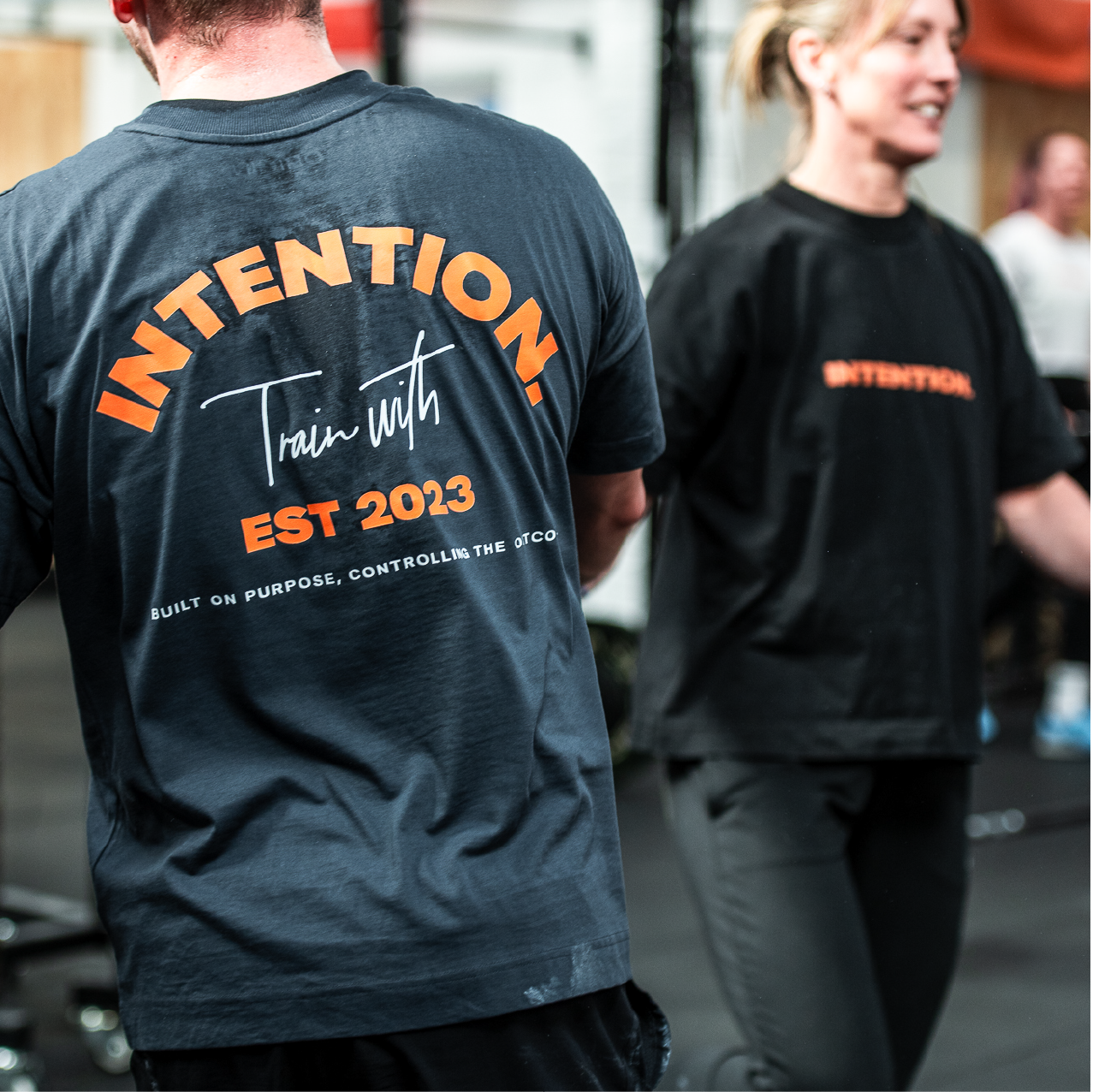 INTENTION. Oversized Boxy Tee 'Train with Intention'