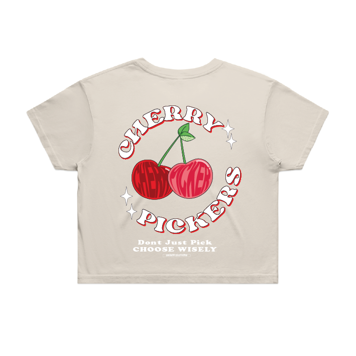 Cherry Pickers Crop Tee