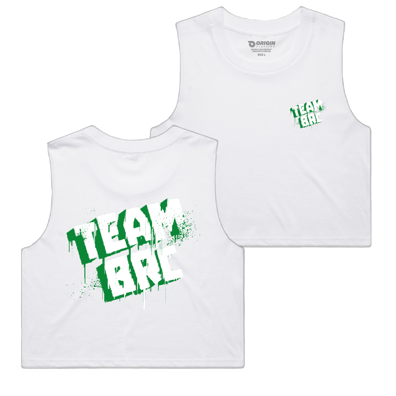 Brentwood Run Club Style 2 Ladies Crop Tank