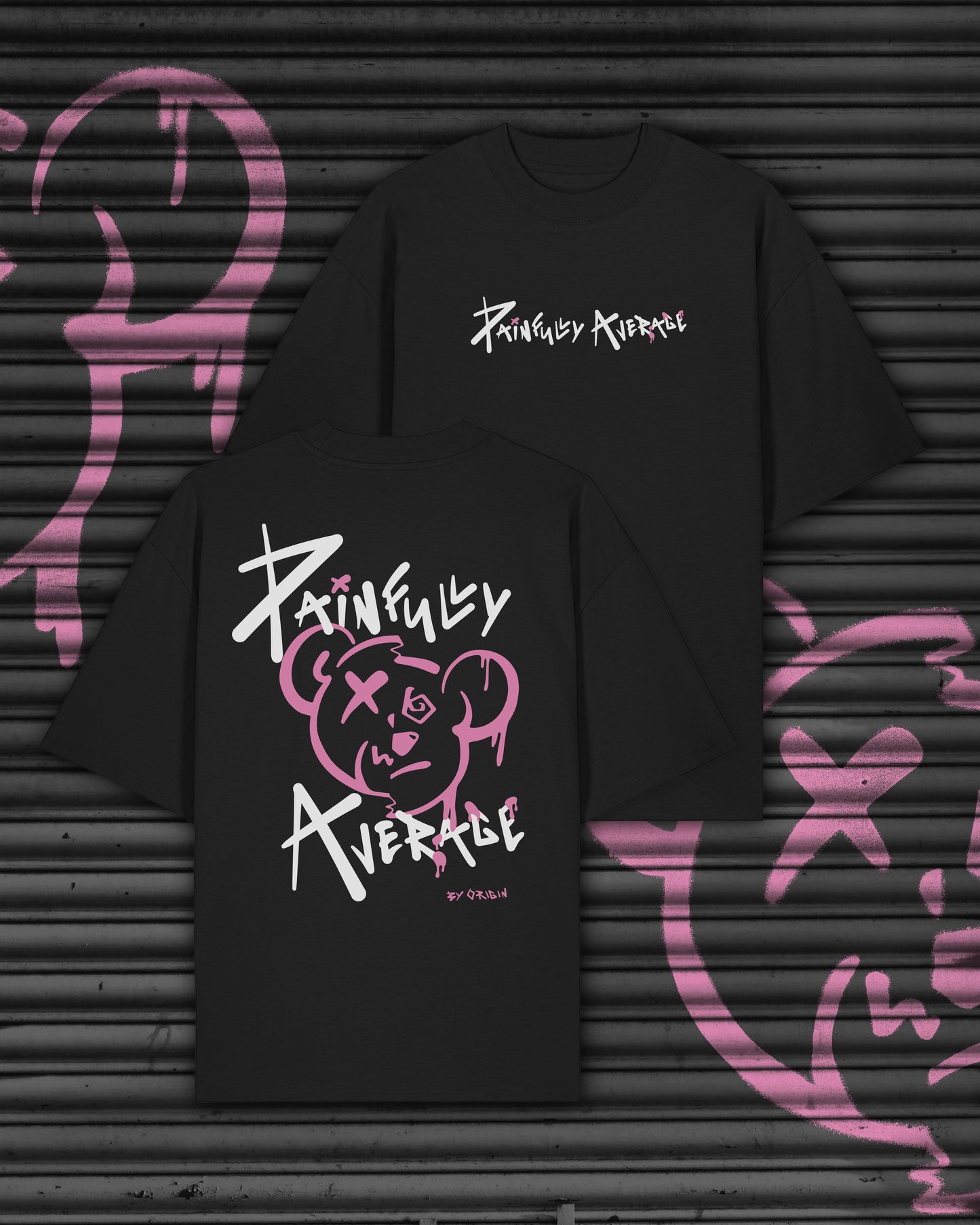 NEW Painfully Average Pink Edt. Apex Oversized Bear Tee