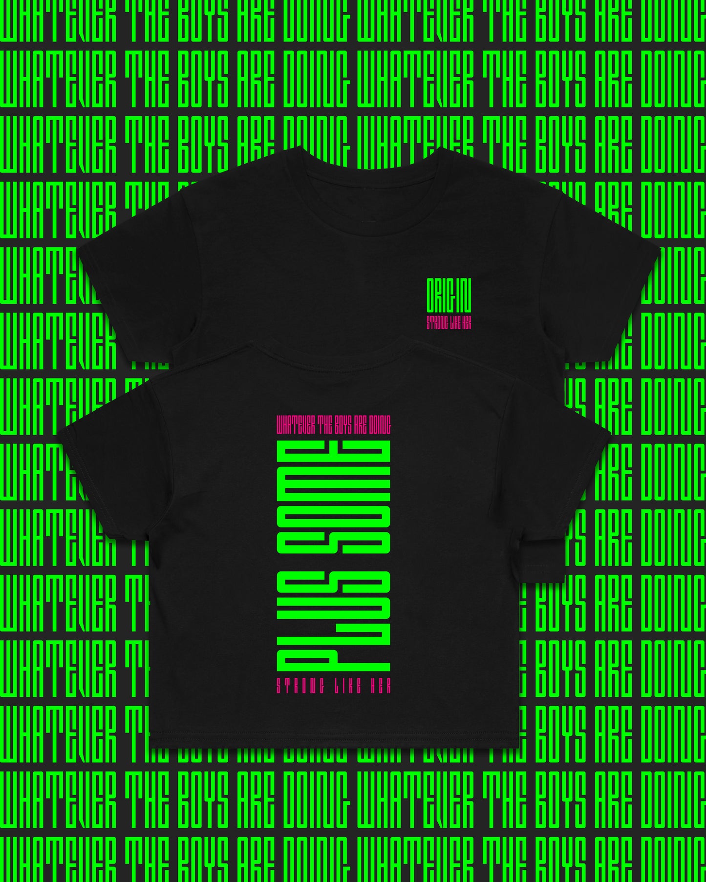 Plus Some Staple Plus Crop Tee Black