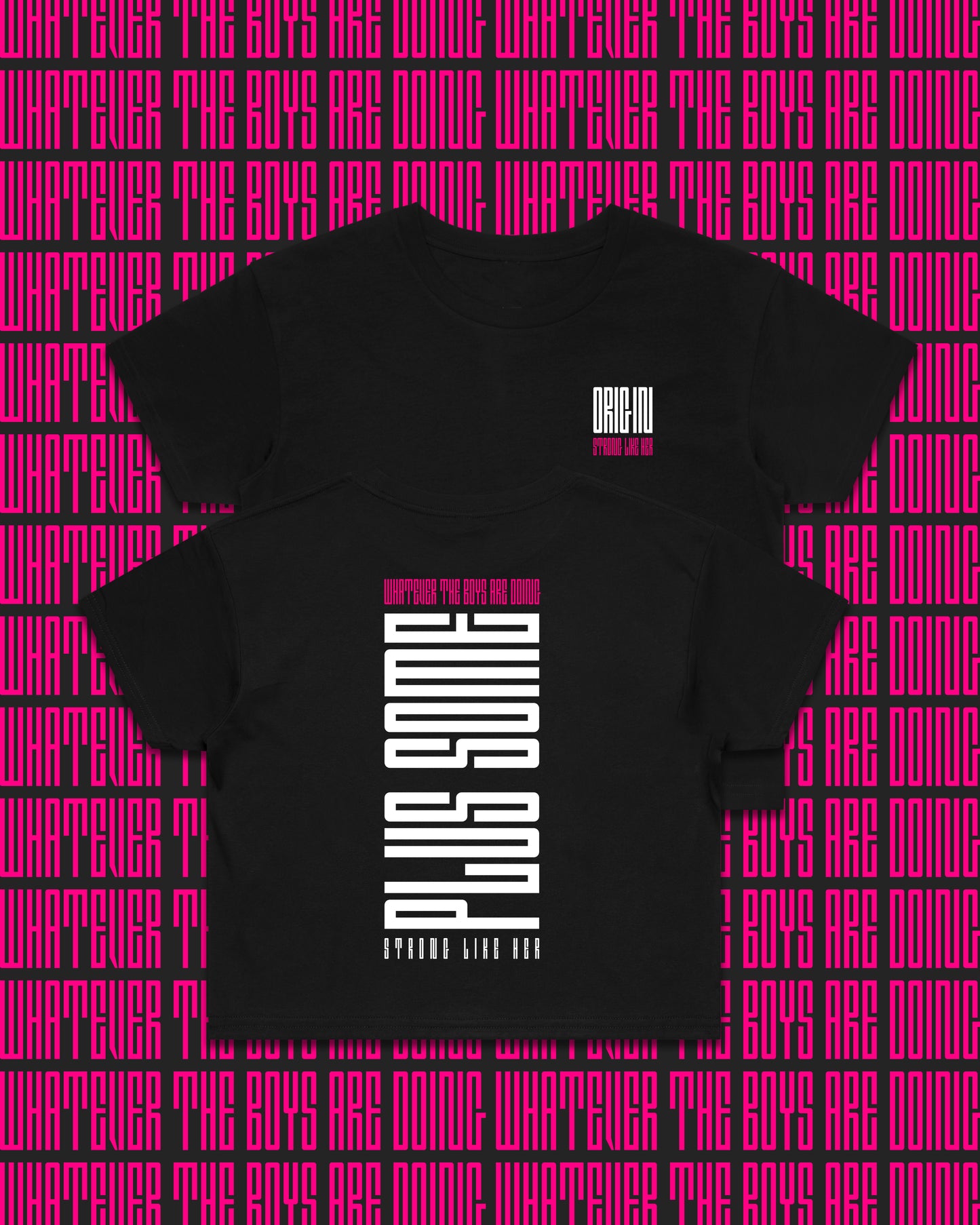 Plus Some Staple Plus Crop Tee Black