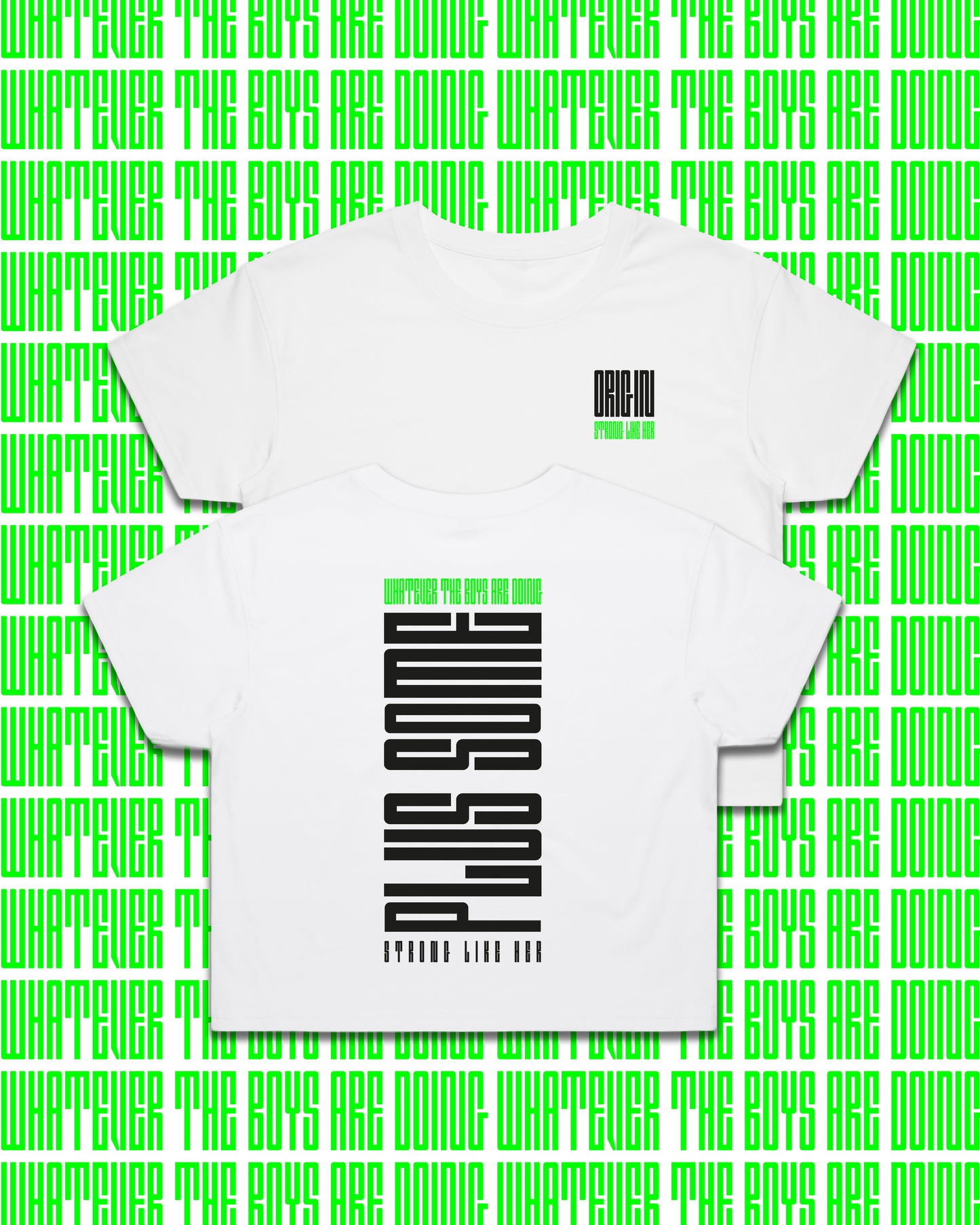 Plus Some Staple Plus Crop Tee White