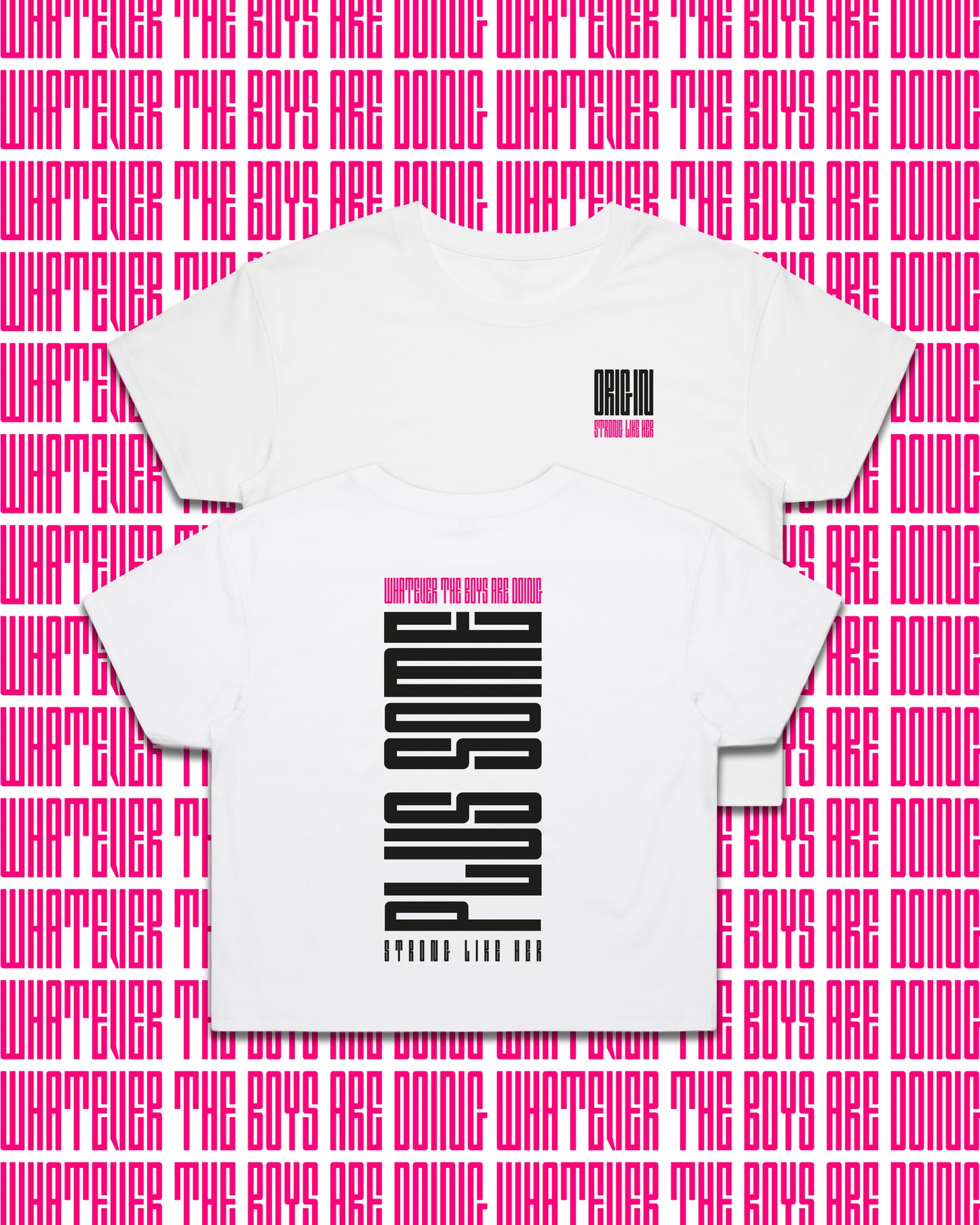 Plus Some Staple Plus Crop Tee White