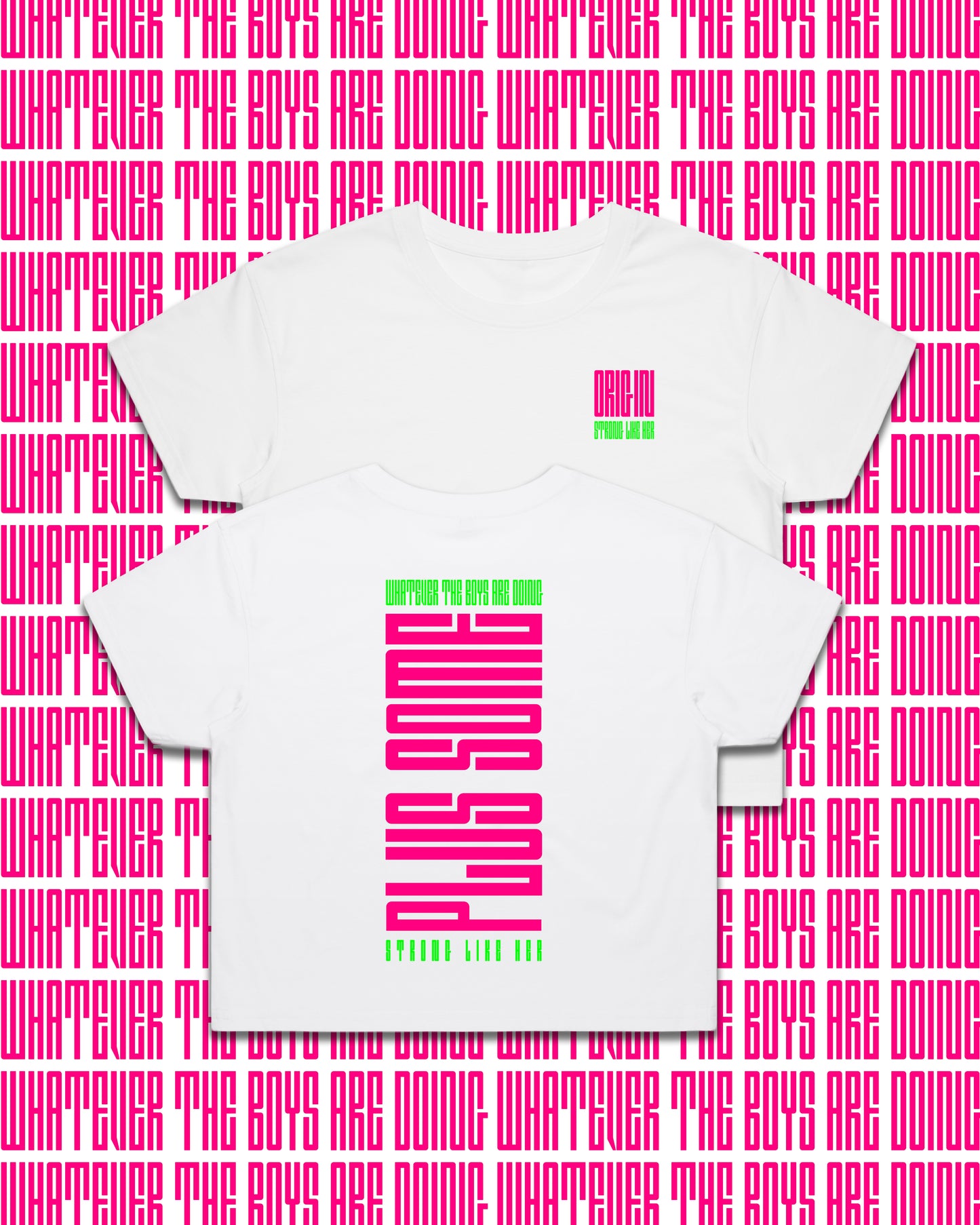 Plus Some Staple Plus Crop Tee White