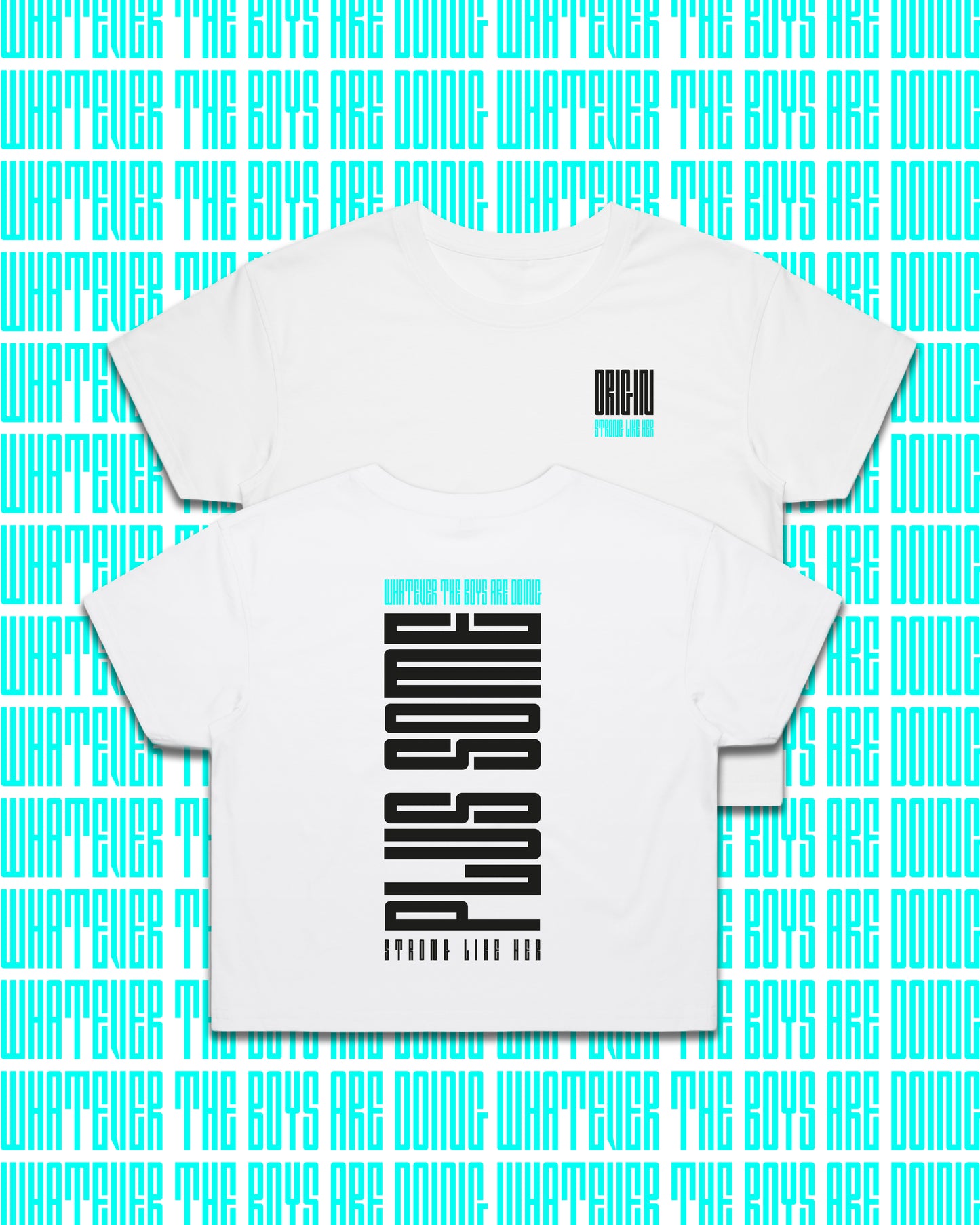 Plus Some Staple Plus Crop Tee White