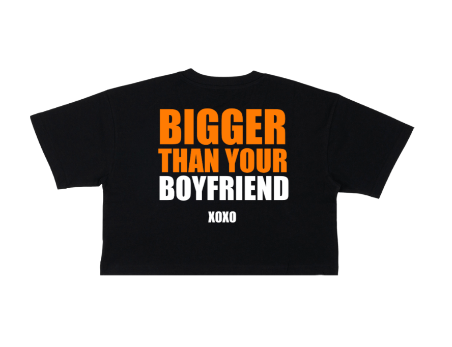 Webbers Gym 'Bigger than your boyfriend' crop tee