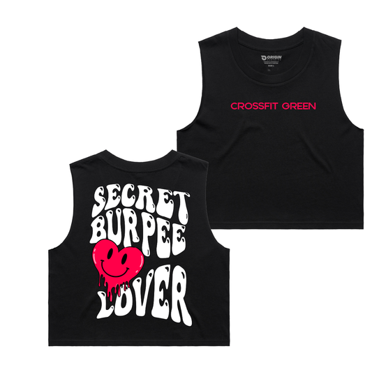 CrossFit Green x Origin Secret Burpee Lover Ladies Crop Tank