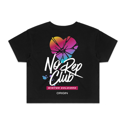 'No Rep Club' Cropped Comp Tee