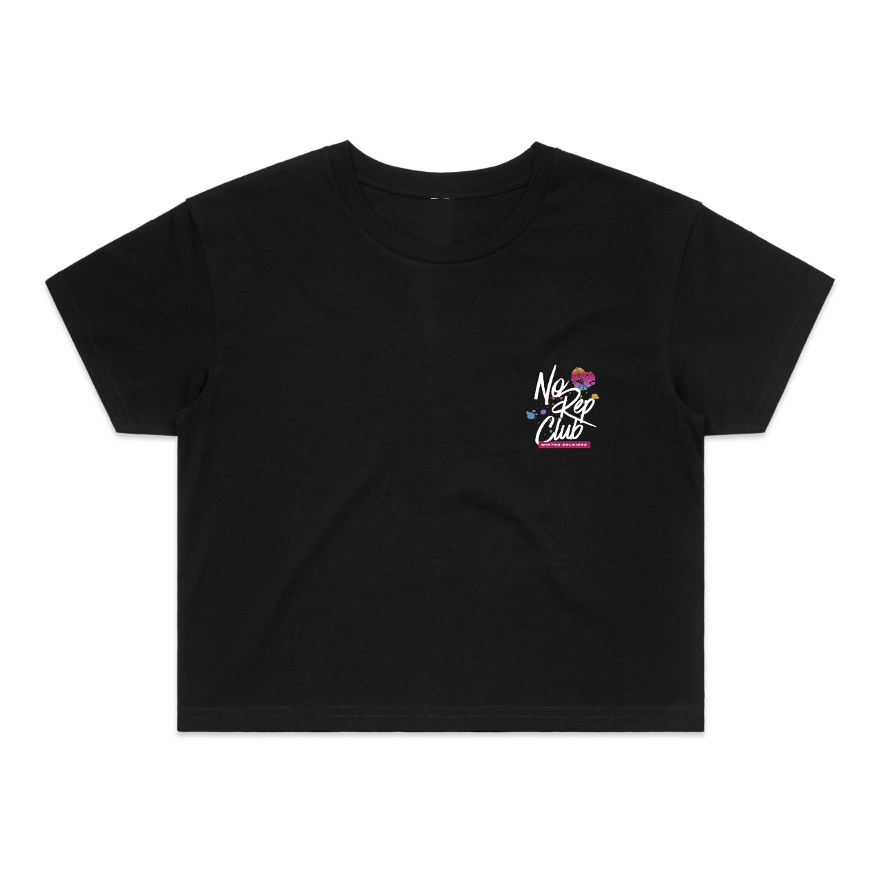 'No Rep Club' Cropped Comp Tee