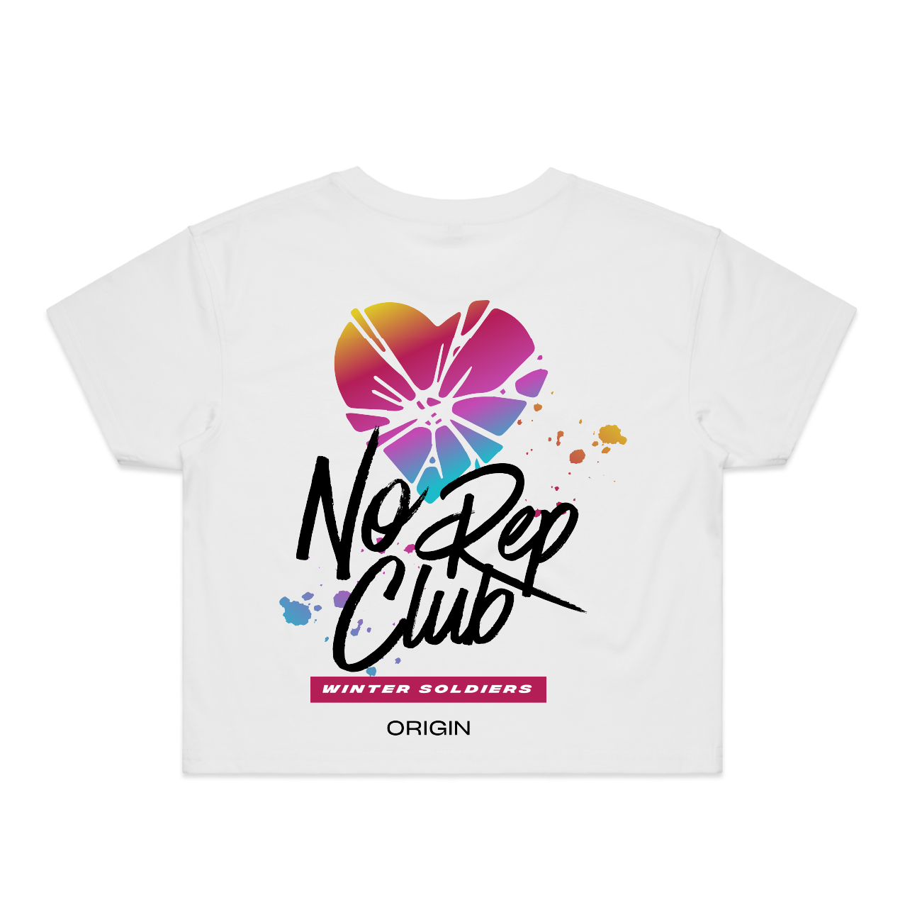 'No Rep Club' Cropped Comp Tee