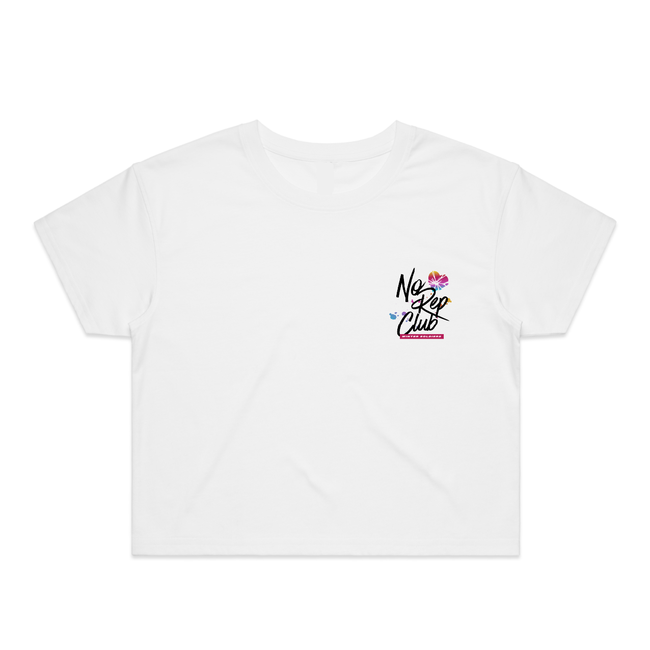 'No Rep Club' Cropped Comp Tee