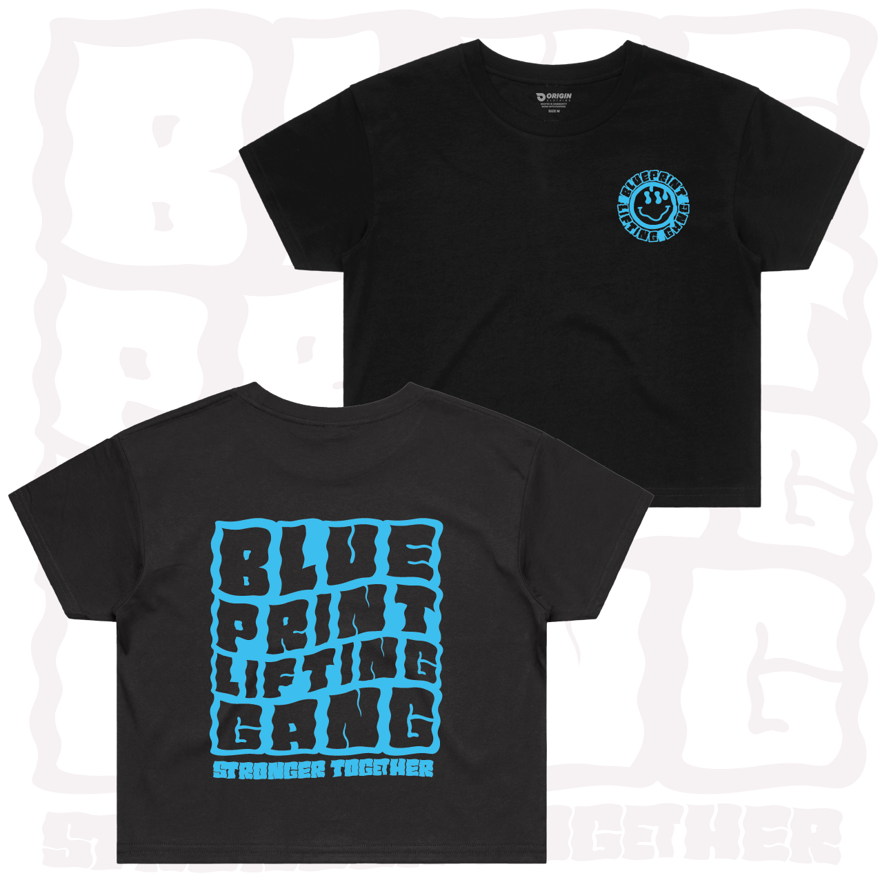 Blueprint Lifting Gang Staple Crop Tee