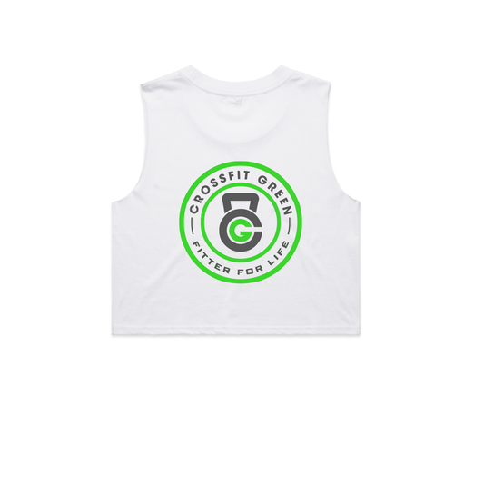 CrossFit Green Ladies Crop Tank