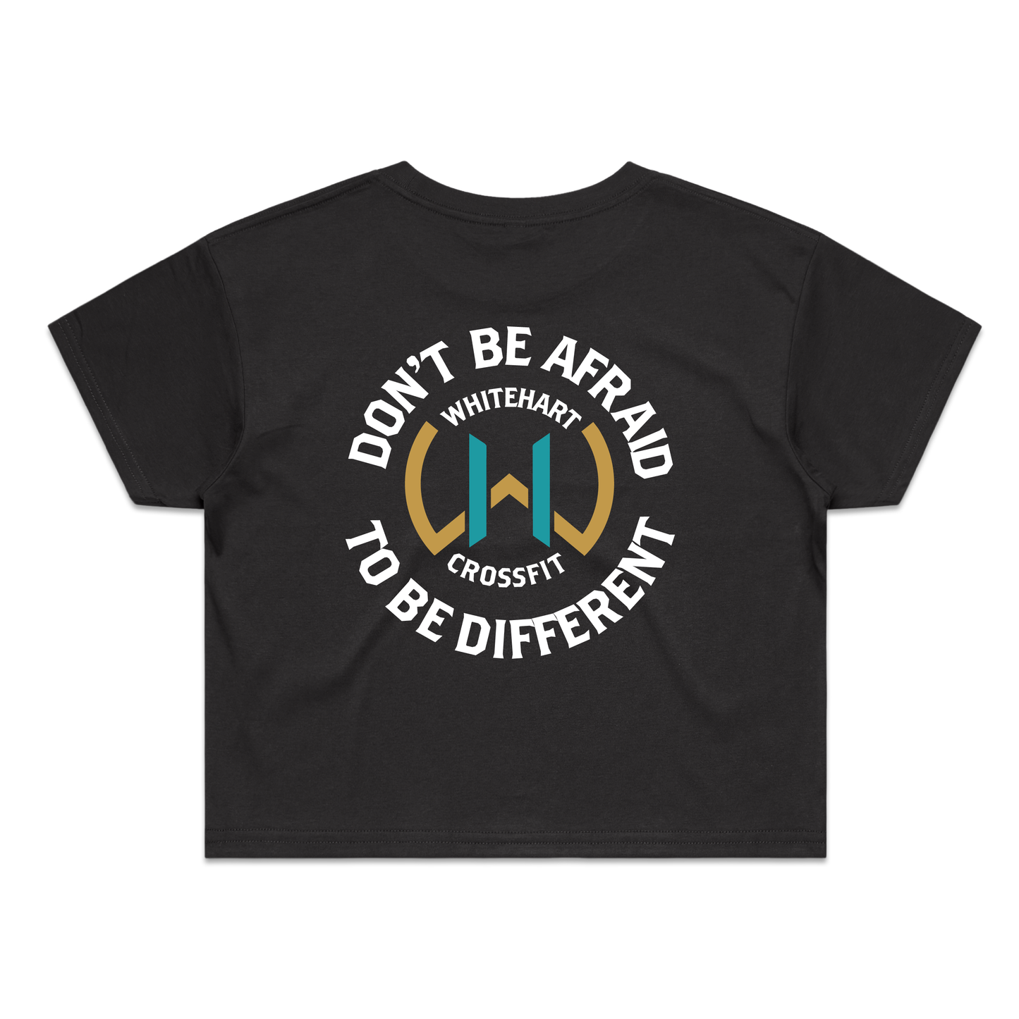 Whitehart Don't Be Afraid To Be Different Crop Tee