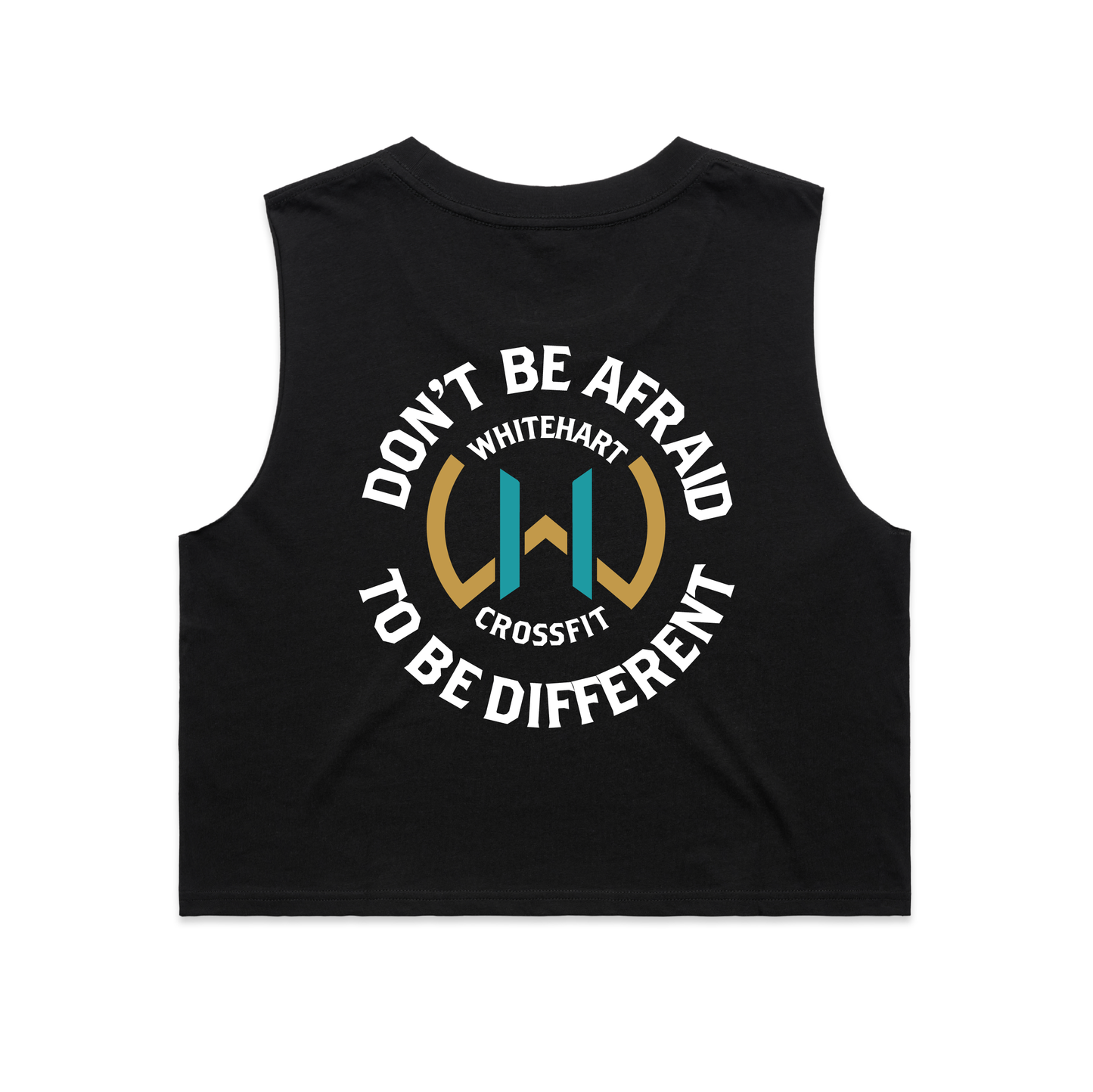 Whitehart Don't Be Afraid To Be Different Ladies Crop Tank