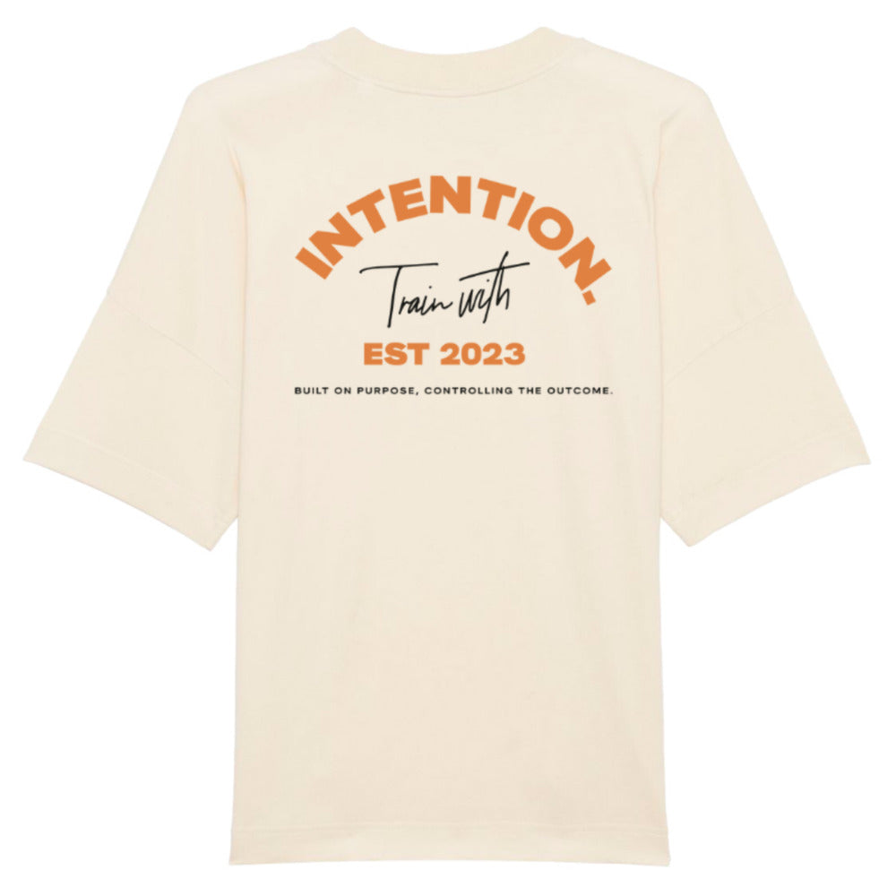 INTENTION. Oversized Boxy Tee 'Train with Intention'
