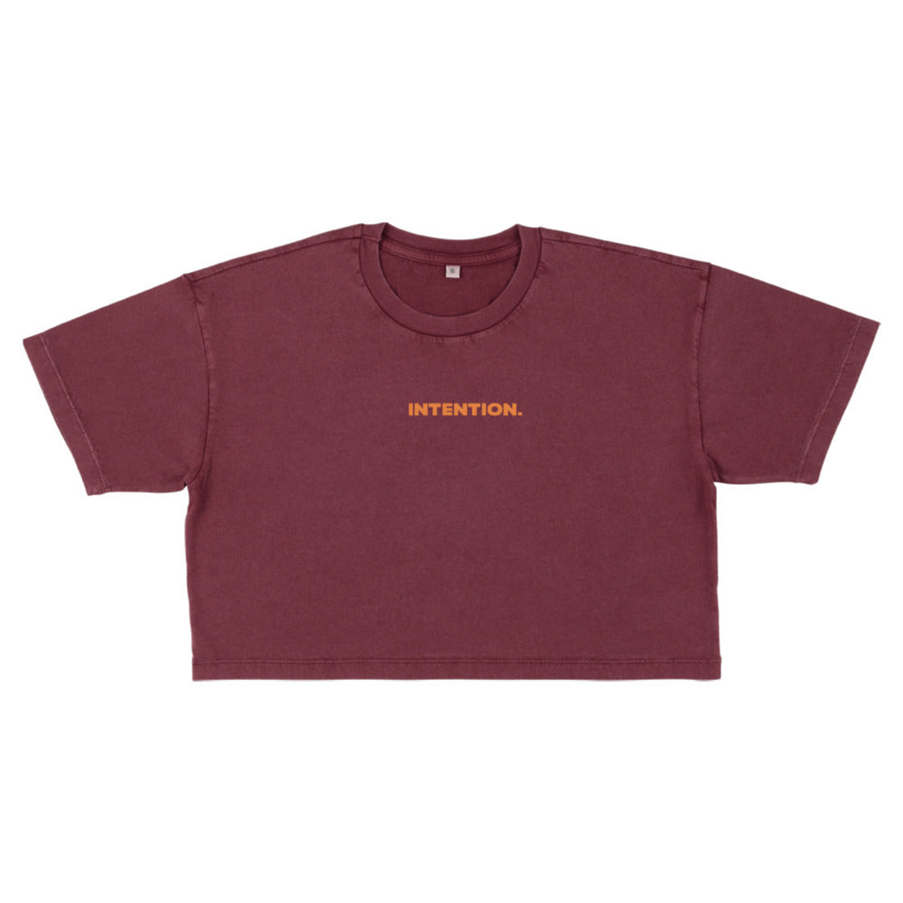 INTENTION. Cropped 'Built on Purpose' Tee