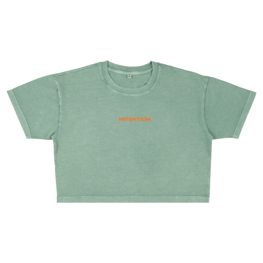 INTENTION. Cropped 'Built on Purpose' Tee