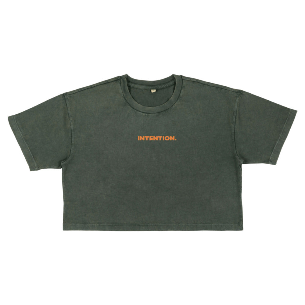 INTENTION. Cropped 'Built on Purpose' Tee