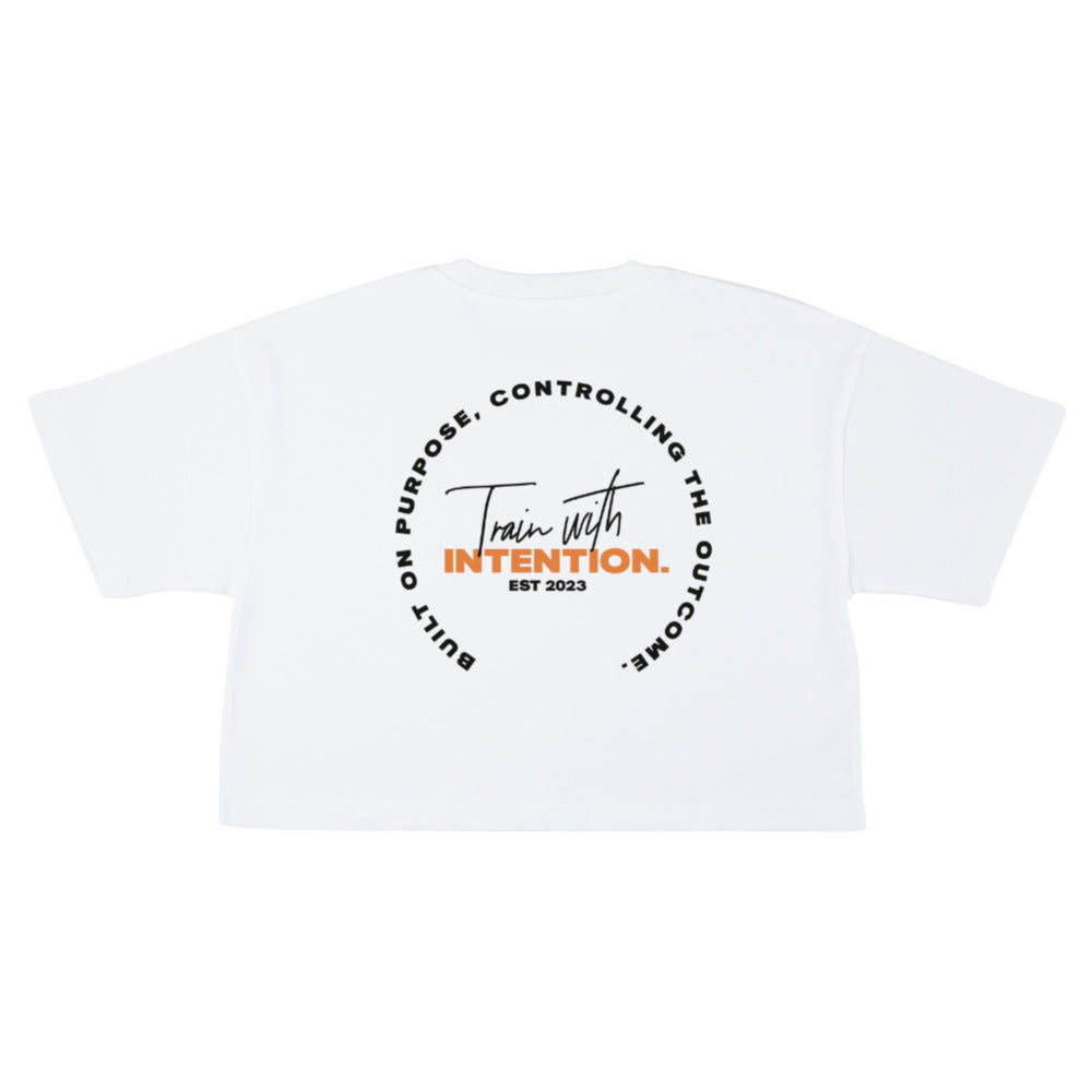 INTENTION. Cropped 'Built on Purpose' Tee