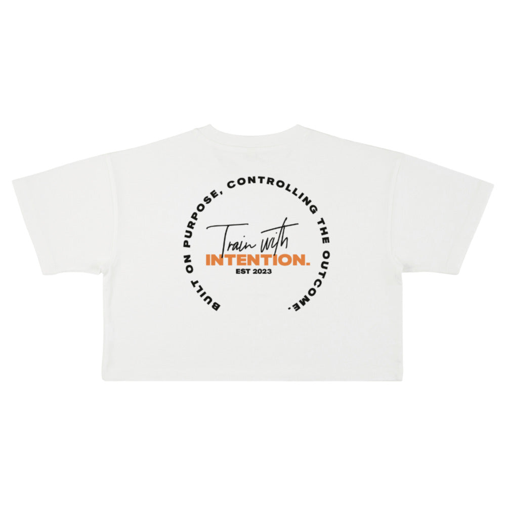 INTENTION. Cropped 'Built on Purpose' Tee