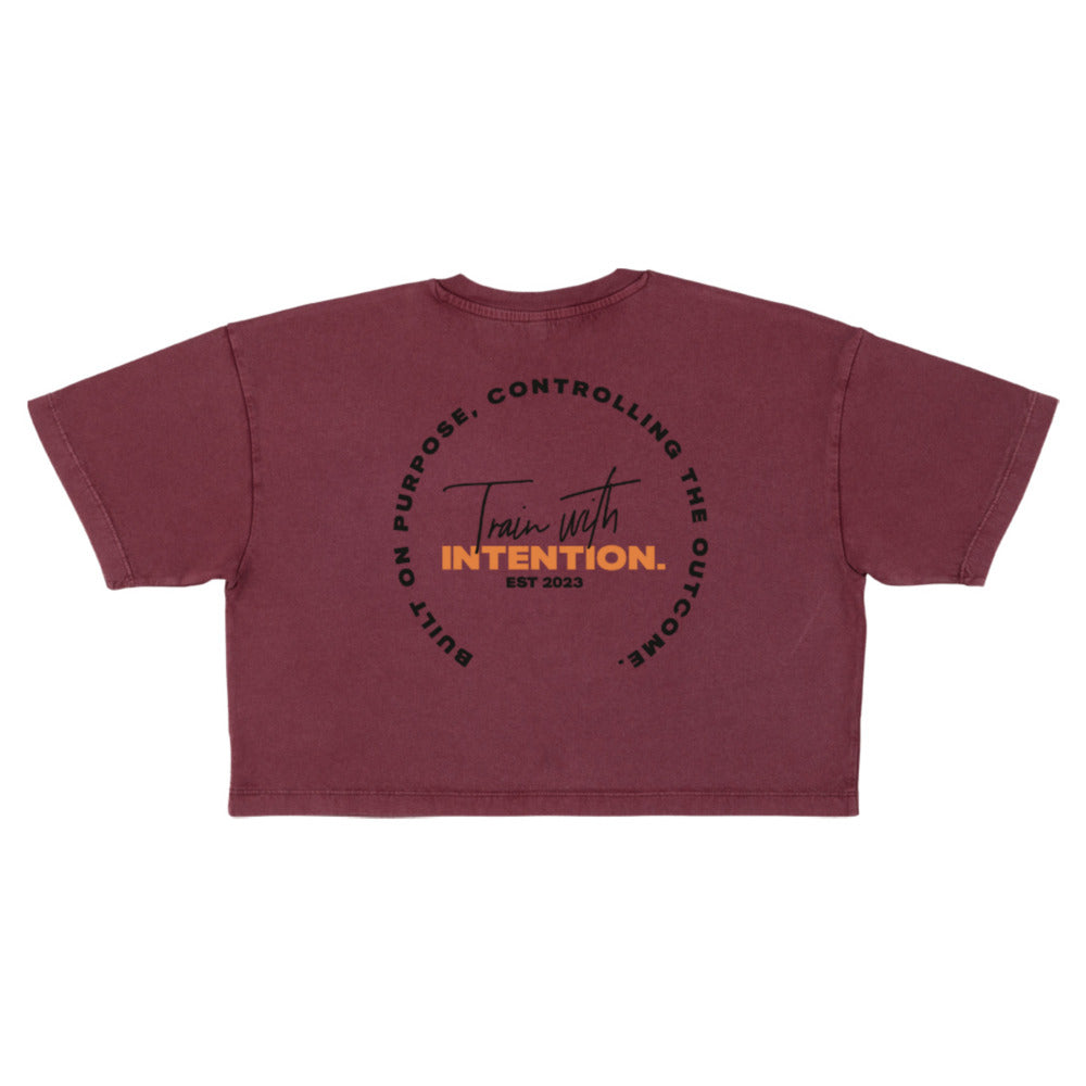 INTENTION. Cropped 'Built on Purpose' Tee