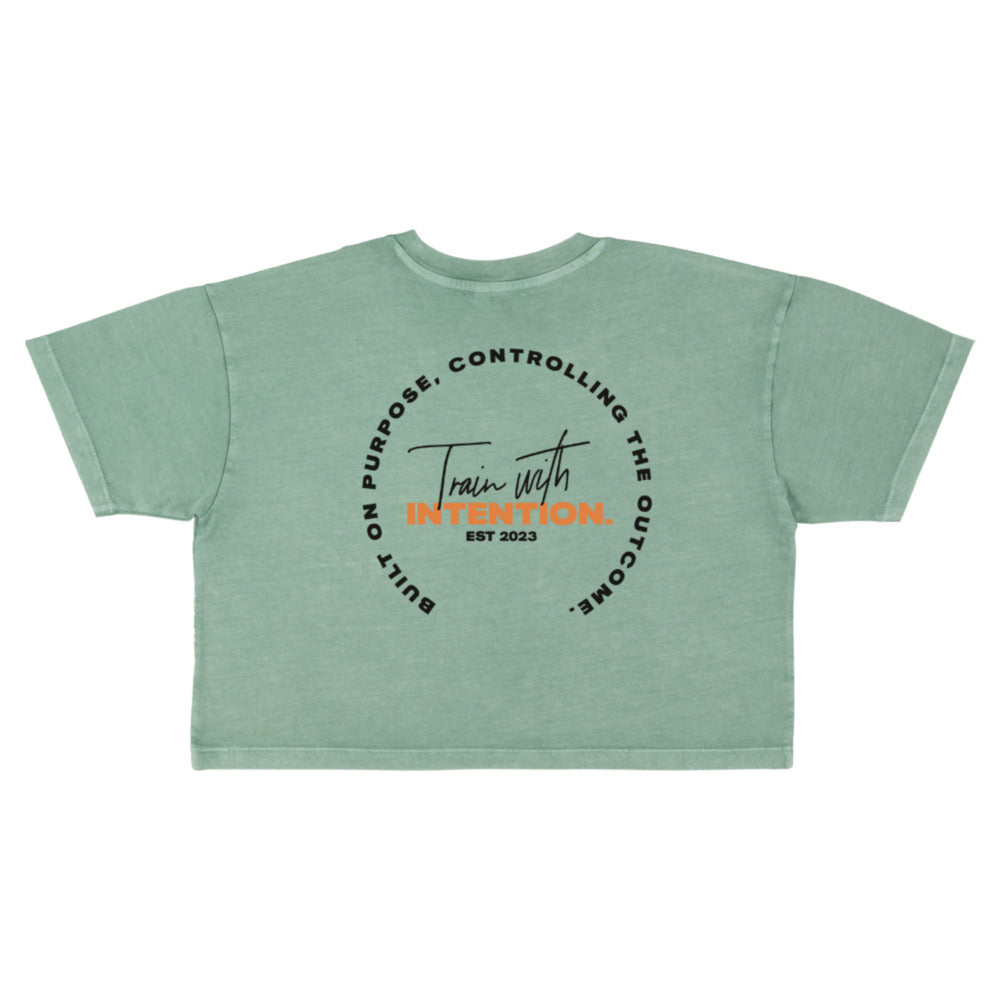 INTENTION. Cropped 'Built on Purpose' Tee