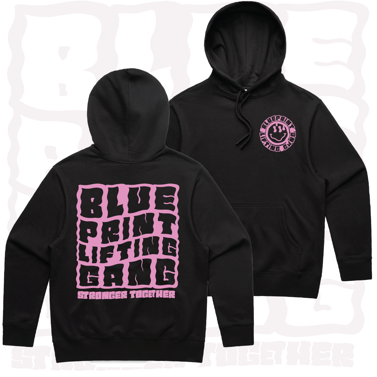 Blueprint Lifting Gang Staple Oversize Heavyweight Hoodie
