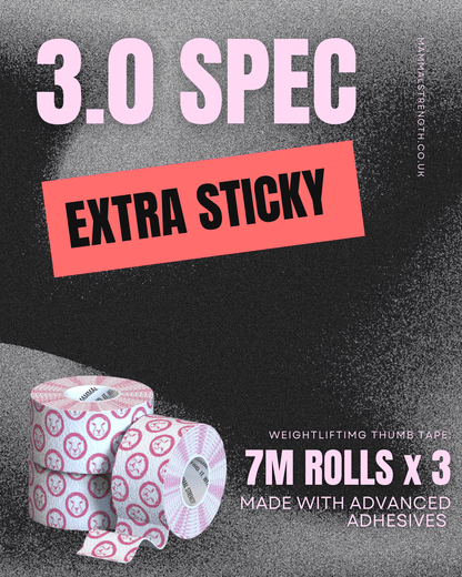 Mammal Tape - 7-Metre - White/Pink - SPEC 3.0 (3 pack)