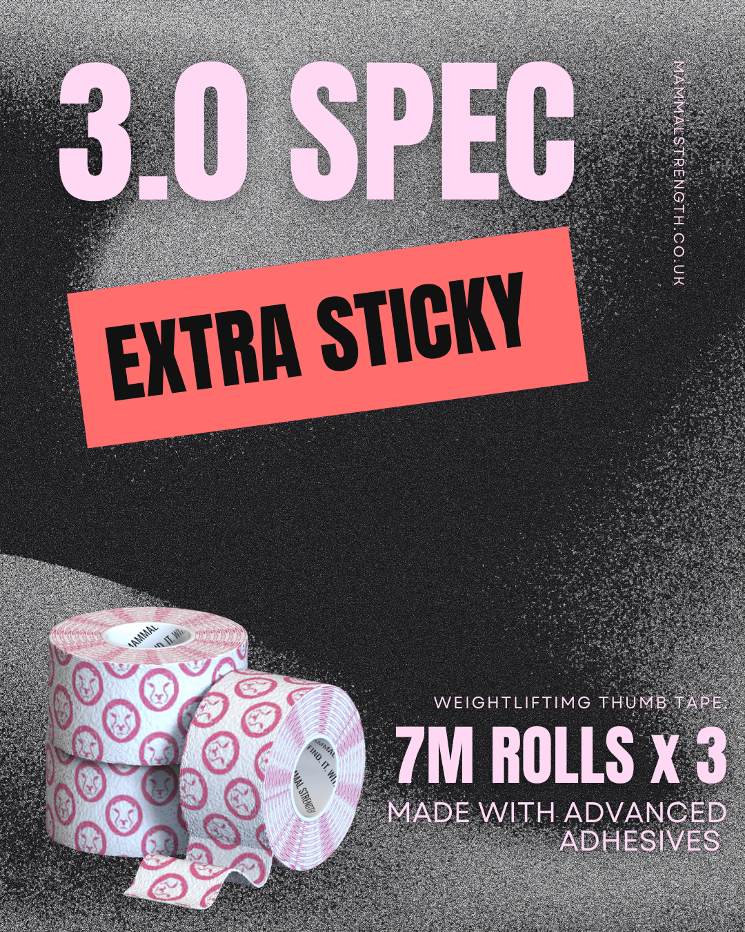 Mammal Tape Mix ( 9 rolls / 57M of tape ) - Thumb & Weightlifting Tape