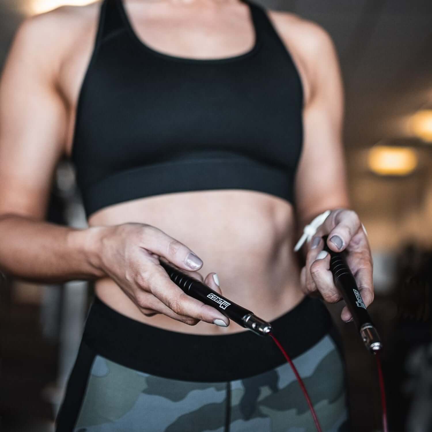 Female athlete using Murgs Pro Rope to do Double unders