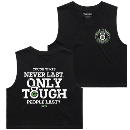 CrossFit Green Tough Times Staple Crop Tank