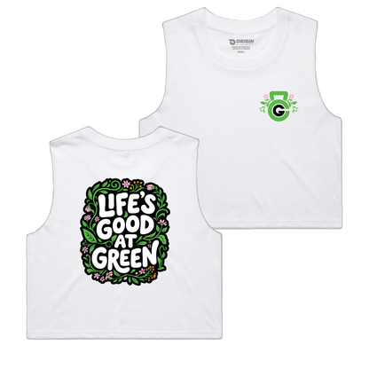 CrossFit Green Lifes Good Staple Crop Tank