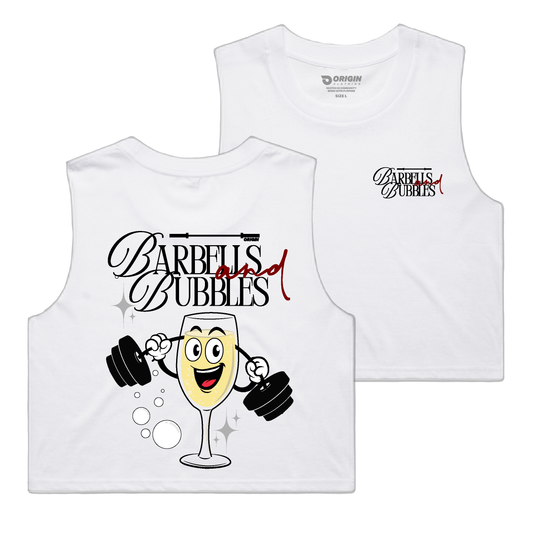 Origin Barbelles & Bubbles Staple Crop Tank