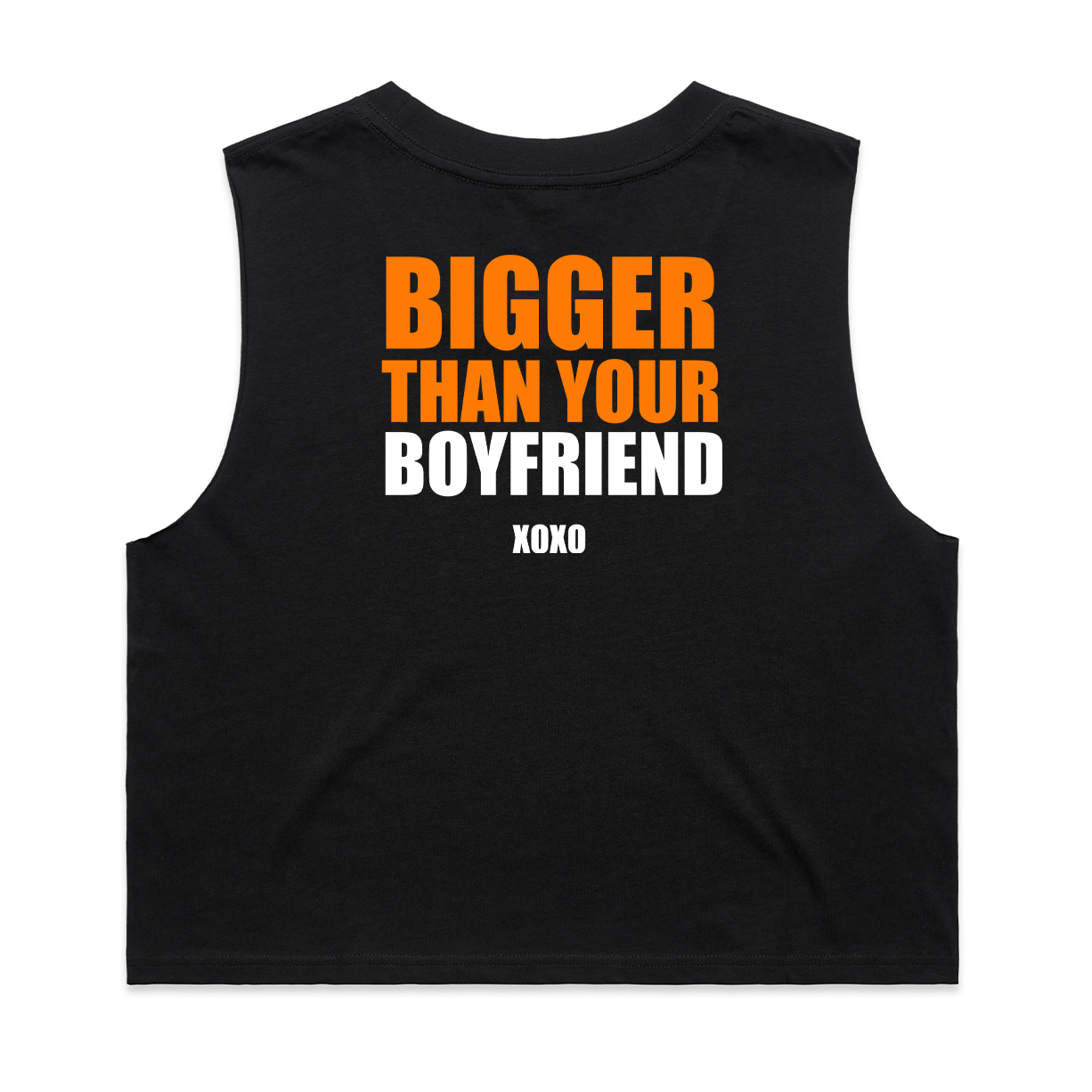 Webbers Gym 'Bigger than your boyfriend' crop tank