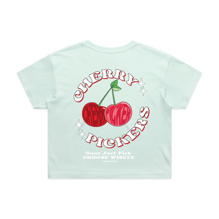 Cherry Pickers Crop Tee