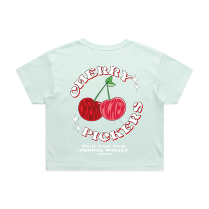 Cherry Pickers Crop Tee