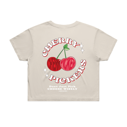 Cherry Pickers Crop Tee