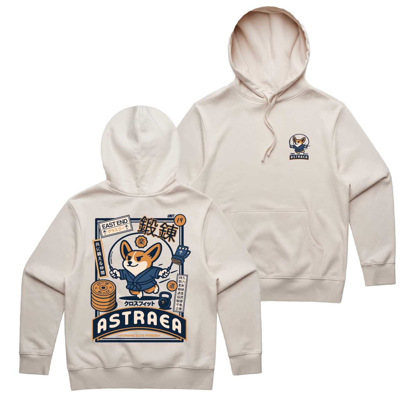 Astraea Japanese Manga Corgi Staple Heavyweight Oversize Hoodie