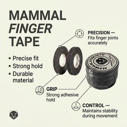Finger Tape - Zinc Oxide BJJ Tape - 4 Pack (10M x 1cm)