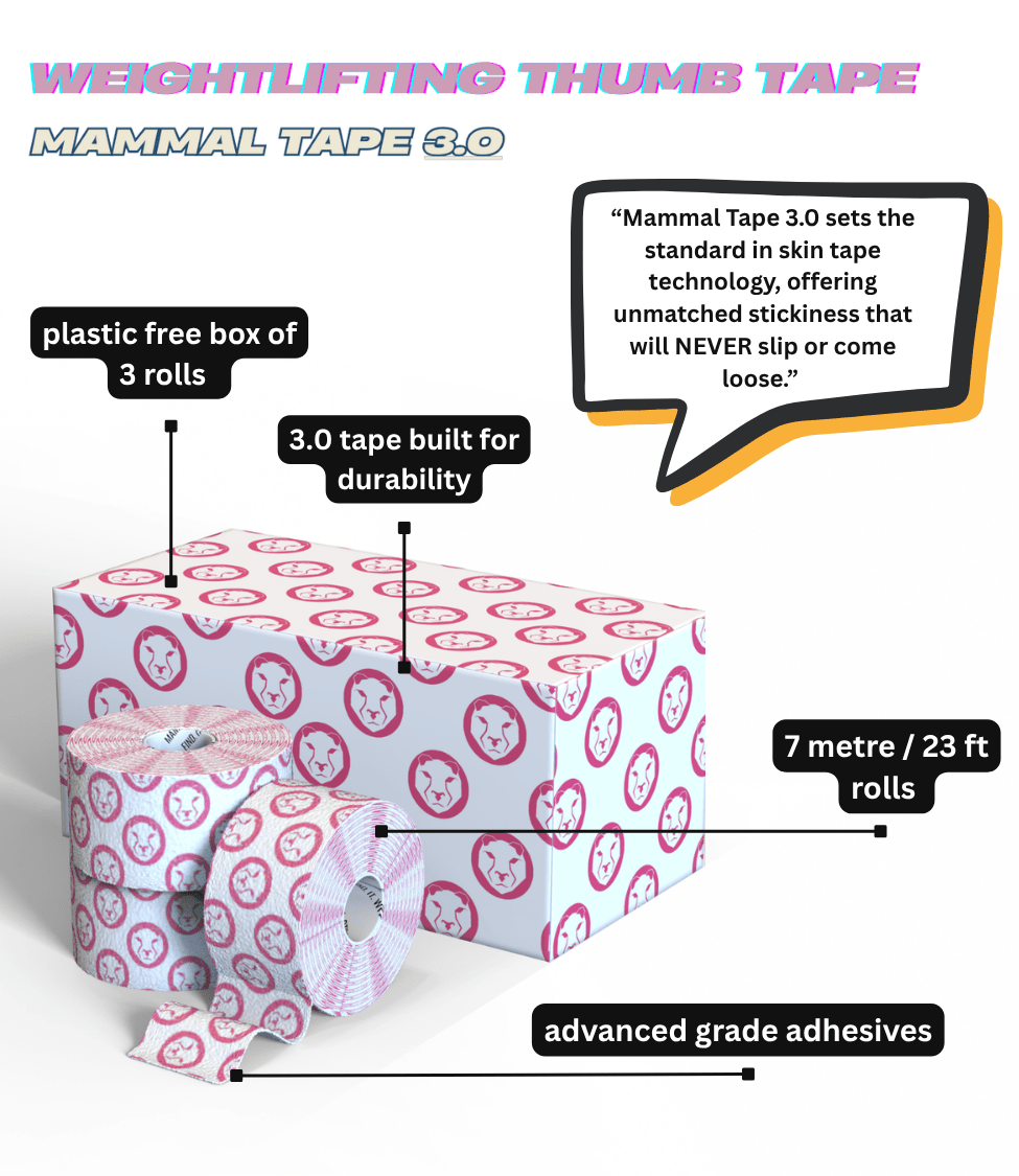 Mammal Tape - 7-Metre - White/Pink - SPEC 3.0 (3 pack)