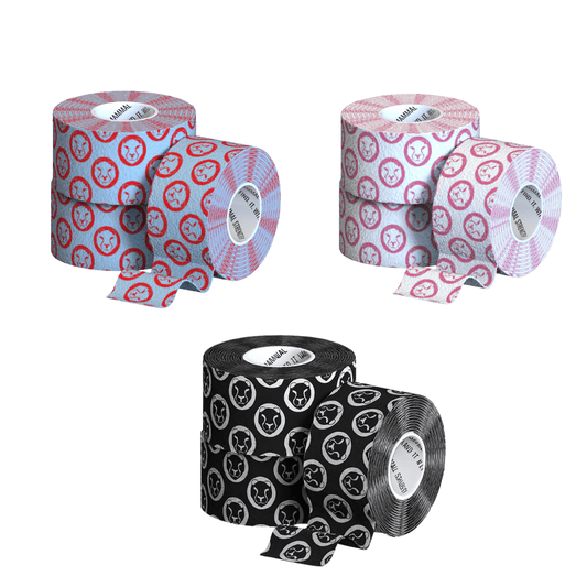 Mammal Tape Mix (3 x 3 boxes - 9 rolls / 57M of tape ) - Thumb & Weightlifting Tape