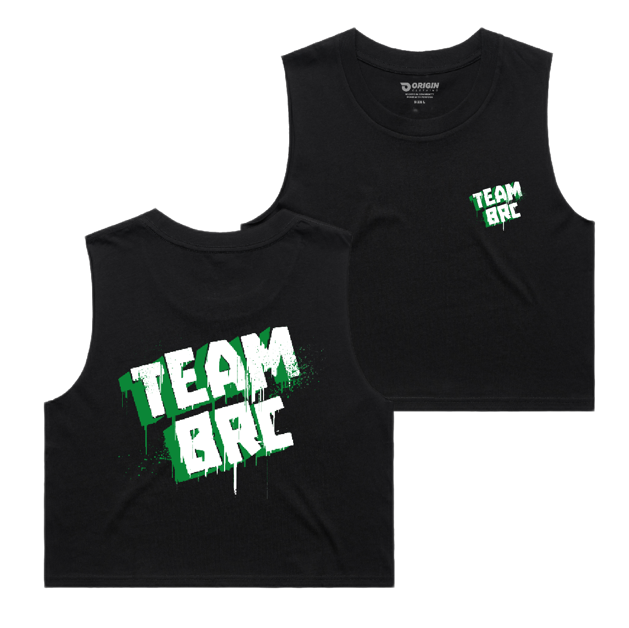 Brentwood Run Club Style 2 Ladies Crop Tank