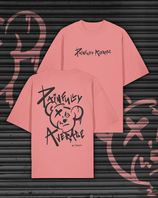 NEW Painfully Average Pink Edt. Apex Oversized Bear Tee